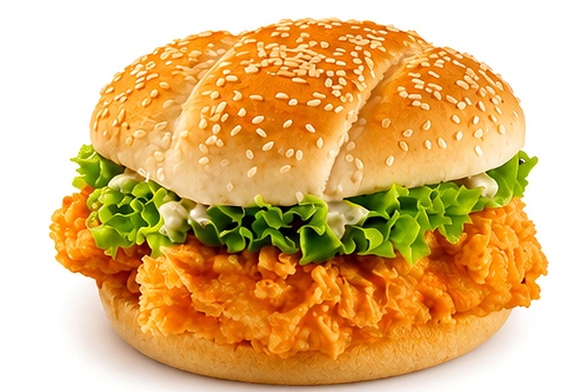 Crispy chicken burger
